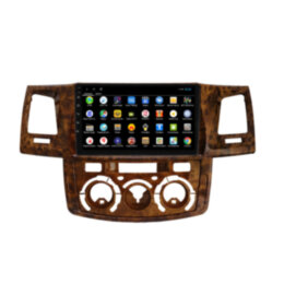Магнитола для Toyota Hilux/Fortuner 2005-2008 авто с кондиционером цвет Дерево Parafar (cо встроенным модулем для подключения камер 360) на Андроид 13.0 PF066ACWXHD360