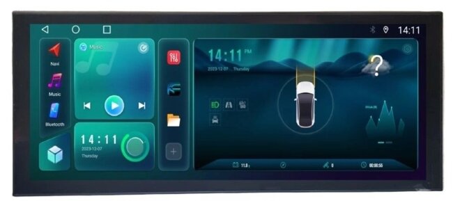 Магнитола для Toyota Land Cruiser Prado 150 2009-2013 (low) - Kuberg ZH-T1208FW монитор 12.5" в стиле LEXUS на Android 12, TS10, CarPlay, 4G SIM-слот