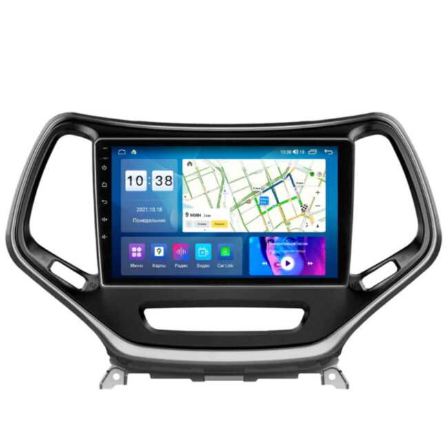 Магнитола для Jeep Cherokee 2013+ Parafar цвет серебро на Андроид 13 PF999T1LUX1XHD