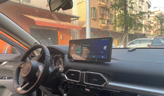 Магнитола для Mazda CX-5 KF 2020+ (рынок США/Китай) - КарМедиа HP-M1216 монитор 12.3" в стиле Audi на Android 11, CarPlay, 4Джи СИМ-слот