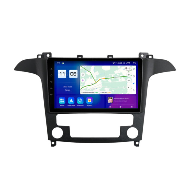 Магнитола для Ford S-MAX 2001-2008 Parafar (cо встроенным модулем для подключения камер 360) на Андроид 13.0 PF686T1LUX1RNP360