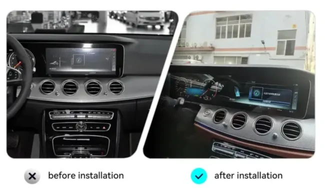 Магнитола Mercedes-Benz E-класс (W213) 2016-2018 NTG 5.5 - КарМедиа MRW-M1202 мониторы 12.3", Android 12, 8Гб+128Гб, 4Джи СИМ-слот, CarPlay