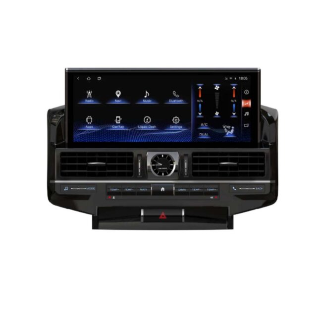 Магнитола для Toyota Land Cruiser 200 2008-2015 Высокая комплектация Parafar в стиле LC300 встроенный 360 на Андроид 15.0 PF381L12T3
