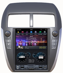 Магнитола для Mitsubishi ASX, Peugeot 4008, Citroen C4 Aircross 2010-2016 - КарМедиа ZF-1167-DSP ("Тесла-Стиль") на Андроид 9, 6-ТУРБО ядер, 4ГБ-64ГБ